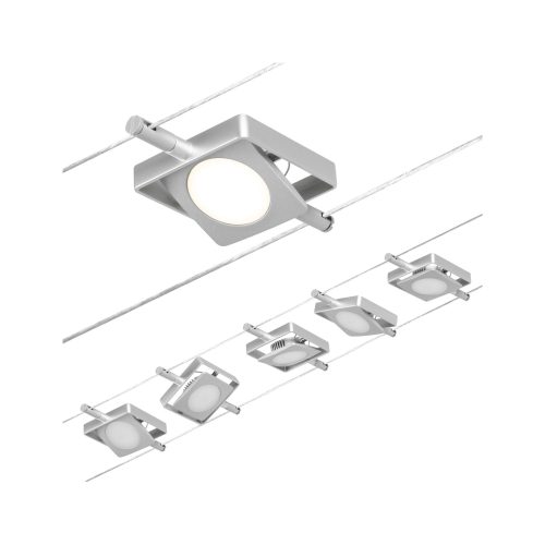 Paulmann, Paulmann 94420 Seil-Komplettsystem LED fest eingebaut LED Chrom (matt), Chrom