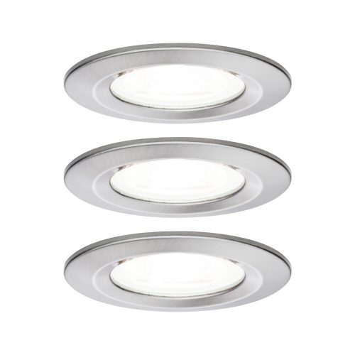 Paulmann, Paulmann 92979 LED-Einbauleuchte 3er Set LED GU10 19.5 W Eisen (gebürstet)