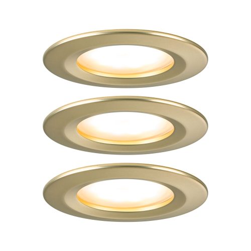 Paulmann, Paulmann 92407 Nova Coin LED-Einbauleuchte 3er Set LED 6 W Gold (matt)