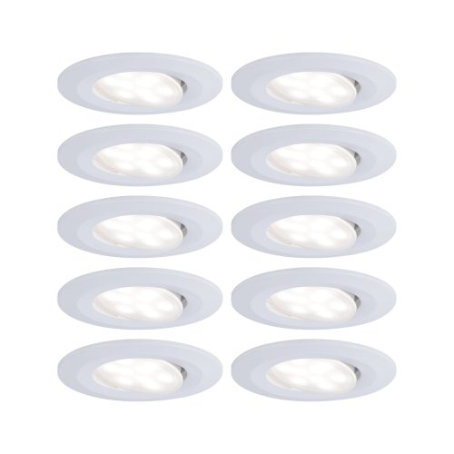 Paulmann, Paulmann LED-Bad-Einbauleuchte 10er Set 65 W Weiß (matt)