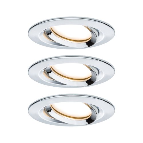 Paulmann, Paulmann Nova Plus Bad-Einbauleuchte 3er Set LED LED 20.4 W IP65 Chrom