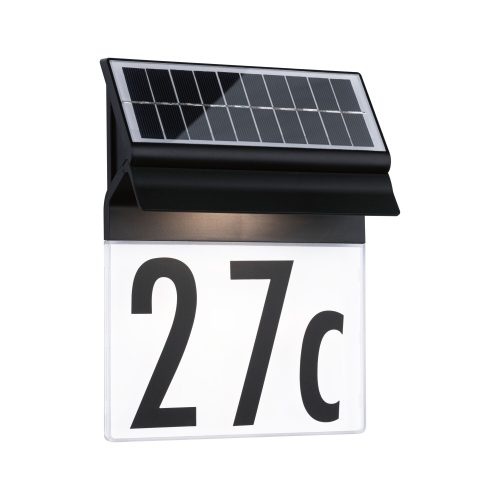 Paulmann, Paulmann 94694 Solar Housenumber Solar-Hausnummernleuchte EEK: A (A - G) Warmweiß Schwarz