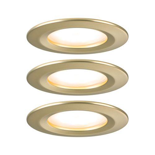 Paulmann, Paulmann 92405 Nova Coin LED-Einbauleuchte 3er Set LED 6 W Gold (matt)