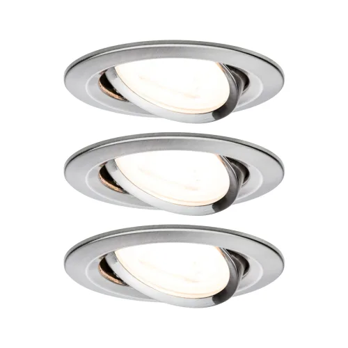 Paulmann, Paulmann 93429 Nova Einbauleuchte 3er Set LED GU10 19.5 W Eisen (gebürstet)