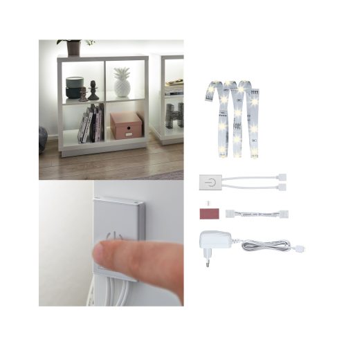 Paulmann, Paulmann YourLED ECO Comfort 70954 LED-Streifen-Komplettset mit Stecker 12 V 1 m Warmweiß Piece 1 St.