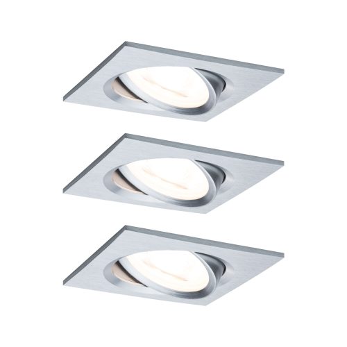 Paulmann, Paulmann 93492 Einbauleuchte 3er Set 18 W Aluminium (gedreht)