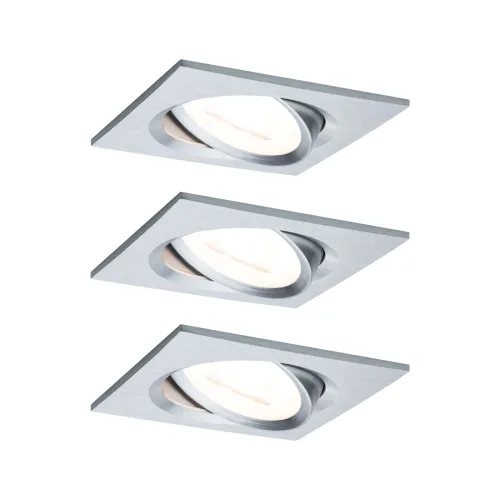 Paulmann, Paulmann 93492 Einbauleuchte 3er Set 18 W Aluminium (gedreht)