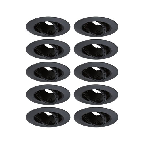 Paulmann, Paulmann 92117 Einbauleuchte 10er Set GU10 Schwarz