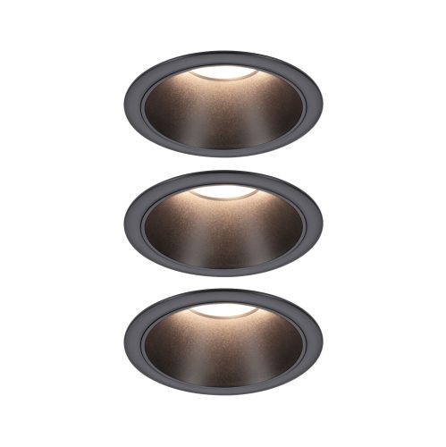Paulmann, Paulmann 94869 Cole Coin Einbauleuchte LED 6 W Schwarz
