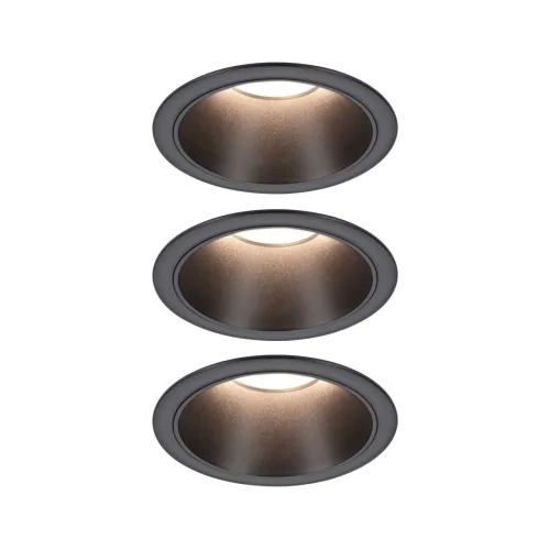 Paulmann, Paulmann 94869 Cole Coin Einbauleuchte LED 6 W Schwarz