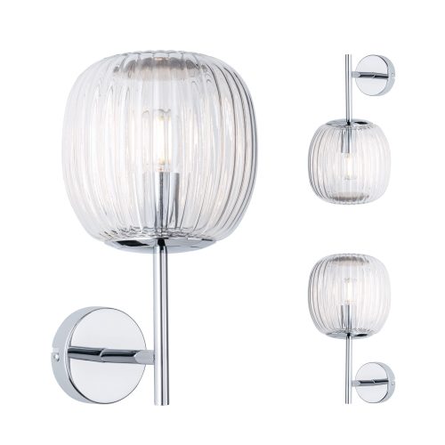 Paulmann, Paulmann Ruya 71140 Wandleuchte E14 Glas, Chrom