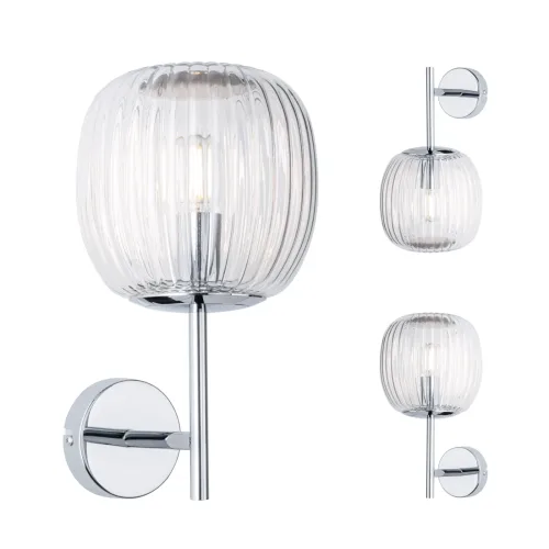 Paulmann, Paulmann Ruya 71140 Wandleuchte E14 Glas, Chrom