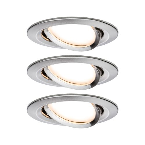 Paulmann, Paulmann 93447 Nova Einbauleuchte 3er Set LED LED 18 W Eisen (gebürstet)