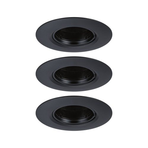 Paulmann, Paulmann 92114 Einbauleuchte 3er Set GU10 Schwarz