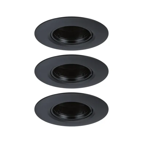 Paulmann, Paulmann 92114 Einbauleuchte 3er Set GU10 Schwarz