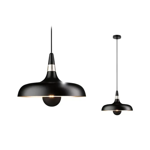 Paulmann, Paulmann 78481 Pendelleuchte E27 Schwarz (matt), Champagner