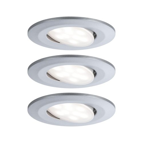 Paulmann, Paulmann Calla LED-Bad-Einbauleuchte 3er Set 18 W IP65 Chrom (matt)
