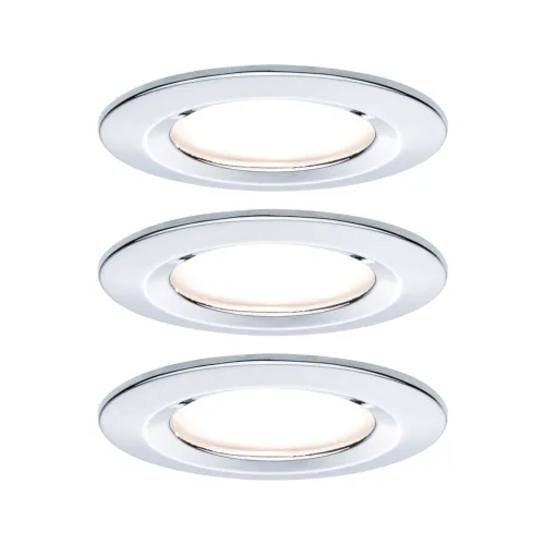 Paulmann, Paulmann Nova Bad-Einbauleuchte 3er Set 6.5 W Chrom (glänzend)