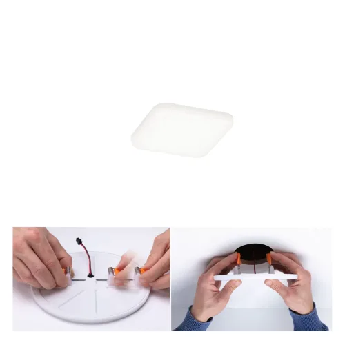 Paulmann, Paulmann 92396 EB Panel Veluna VariFit LED-Einbauleuchte LED LED fest eingebaut 4.50 W Satin