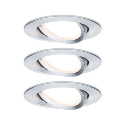 Paulmann, Paulmann 93451 Nova Einbauleuchte 3er Set LED LED 18 W Aluminium (gedreht)