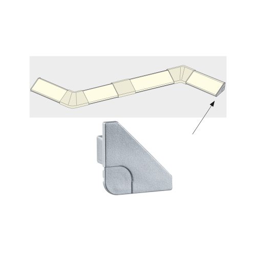 Paulmann, Paulmann 70266 Delta Profil-Endkappe (B x H x T) 0.8 x 2 x 2 cm 2 St.