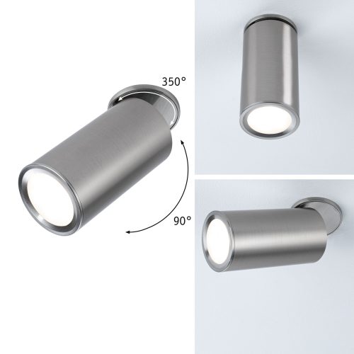 Paulmann, Paulmann Turnal Coin 3SD EBL Eisen 93090 LED-Einbauleuchte LED LED 6 W Eisen (gebürstet)