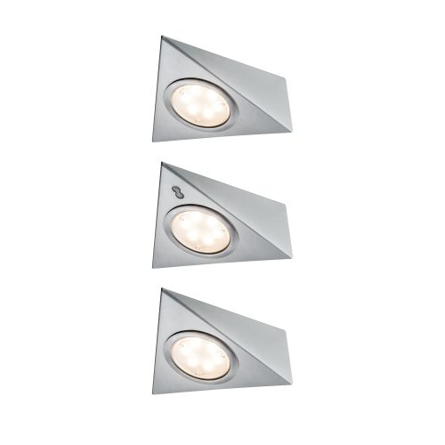 Paulmann, Paulmann LED-Aufbauleuchte 3er Set LED LED fest eingebaut 8.4 W Warmweiß Eisen (gebürstet)