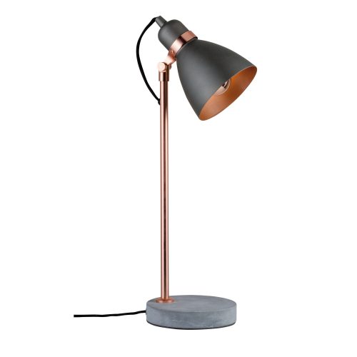 Paulmann, Paulmann Neordic Orm 79624 Schreibtischleuchte LED E27 20 W Beton-Grau, Kupfer