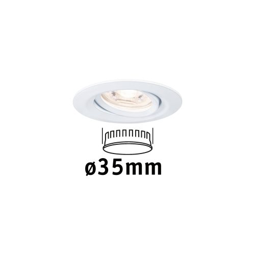 Paulmann, Paulmann EBL Nova mini Coin 94292 LED-Einbauleuchte 4.00 W Warm-Weiß Weiß