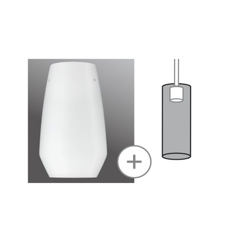 Paulmann, Paulmann Vento 95354 Hochvolt-Schienensystem-Komponente Lampenschirm Opalglas