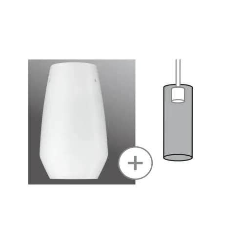 Paulmann, Paulmann Vento 95354 Hochvolt-Schienensystem-Komponente Lampenschirm Opalglas