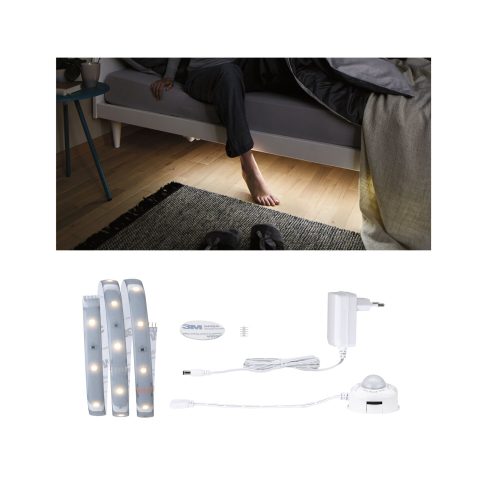 Paulmann, Paulmann Comfort Set Bett 1m 78893 LED-Streifen-Basisset mit Stecker 24 V 1 m Warmweiß 1 Set