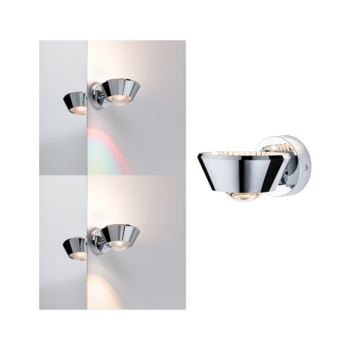 Paulmann, Paulmann Sabik 70947 LED-Bad-Wandleuchte 9 W Warmweiß Chrom (glänzend)