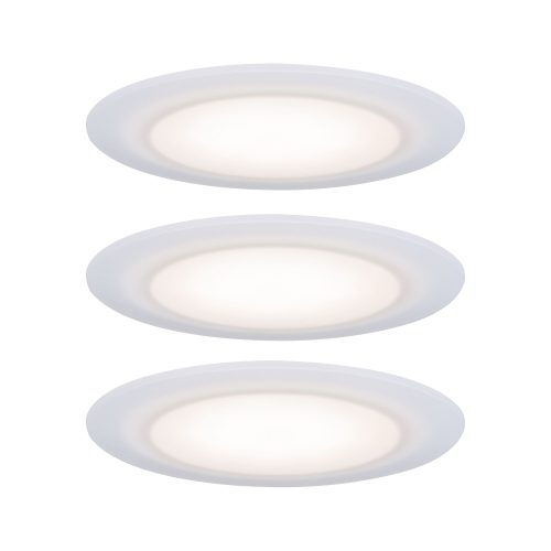 Paulmann, Paulmann LED-Bad-Einbauleuchte 3er Set 15 W Satin, Weiß