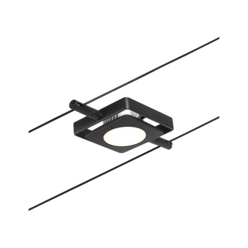 Paulmann, Paulmann Niedervolt-Seilsystem-Leuchte 4.5 W LED Schwarz (matt), Chrom