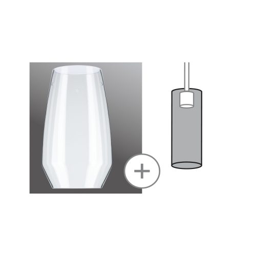 Paulmann, Paulmann Vento 95351 Hochvolt-Schienensystem-Komponente Lampenschirm Transparent