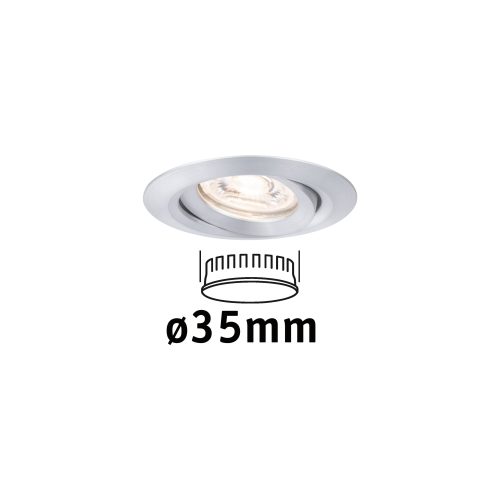 Paulmann, Paulmann 94296 EBL Nova mini Coin LED-Einbauleuchte LED LED fest eingebaut 4 W Aluminium