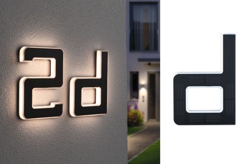 Paulmann, Paulmann 94653 Solar Hausnummer d Solar-Hausnummernleuchte EEK: A (A - G) Warmweiß Schwarz