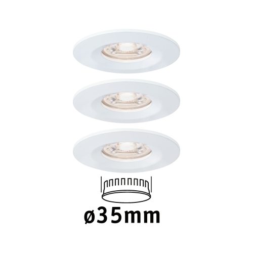 Paulmann, Paulmann 94299 EBL Nova mini Coin LED-Einbauleuchte 3er Set LED 4 W Weiß