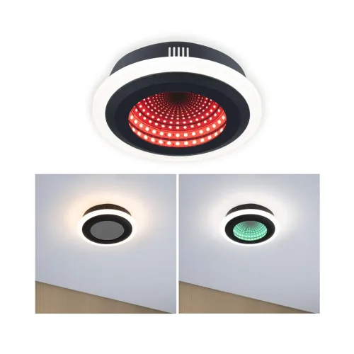 Paulmann, Paulmann 71037 Spaceglow LED-Deckenleuchte LED 14 W Schwarz (matt)