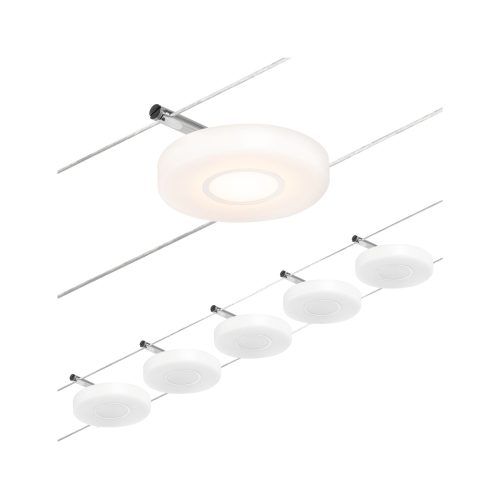 Paulmann, Paulmann DiscLED 94426 Seil-Komplettsystem LED Chrom (matt), Chrom