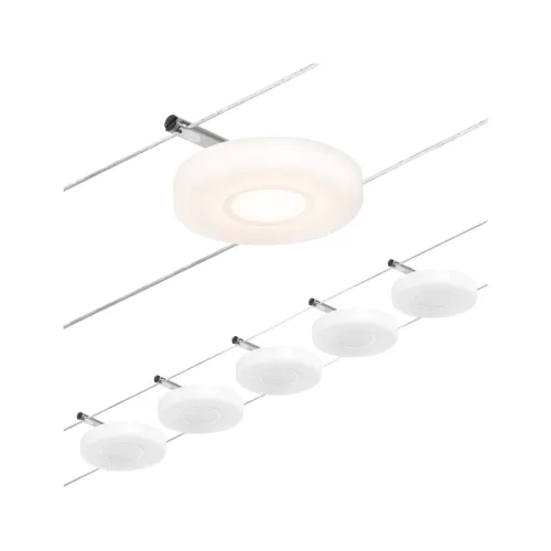 Paulmann, Paulmann DiscLED 94426 Seil-Komplettsystem LED Chrom (matt), Chrom