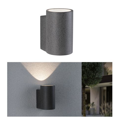 Paulmann, Paulmann Concrea 94500 Außenwandleuchte LED LED fest eingebaut 6.8 W schwarzer Sandstein