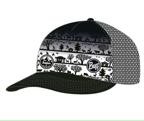 Buff, Buff Swiss Collection Trucker Cap Schwarz, Herren, Größe: ONE SIZE