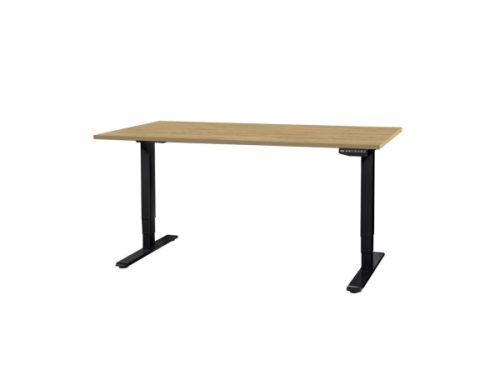 CONTINI, Unsere Neuheiten, CONTINI höhenverstellbarer Bürotisch 2.0x0.9m Eiche / Gestell ET225E schwarz RAL 9005, Produkte & Wohnen