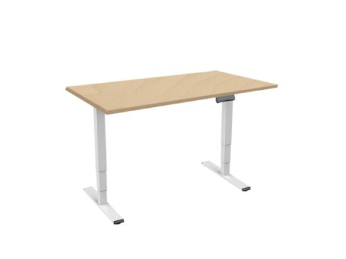 CONTINI, Unsere Neuheiten, Contini hvb Bürotisch 1.6x0.8m Ahorn Natur / Gestell weiss RAL9016, Produkte & Wohnen