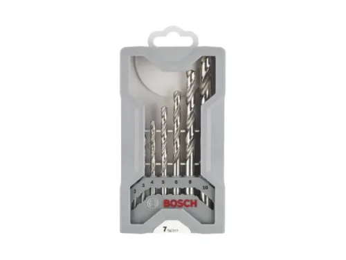Bosch Accessories, Bosch Accessories 2608589295 HSS Metall-Spiralbohrer-Set 7teilig geschliffen DIN 338 Zylinderschaft 1 Set