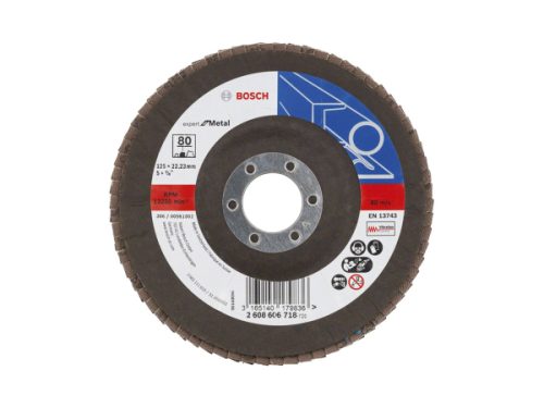 Bosch Accessories, Bosch Accessories 2608606718 X551 Fächerschleifscheibe Durchmesser 125 mm Bohrungs-Ø 22.33 mm Körnung (num) 80 Stahl 1
