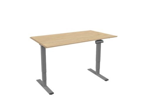 Contini, Contini höhenverstellbarer Bürotisch RAL 7045 1.6x0.8m Ahorn Natur
