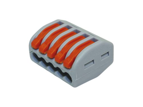 WAGO, WAGO 222-415-40 222 Verbindungsklemme flexibel: 0.08-4 mm² starr: 0.08-2.5 mm² Polzahl: 5 40 St. Grau, Orange Box